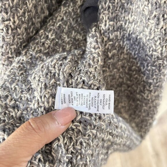 Vallette Oversize Sleeveless Cardigan Chunky Knit Size S/M Heather Gray Pockets - Picture 14 of 16